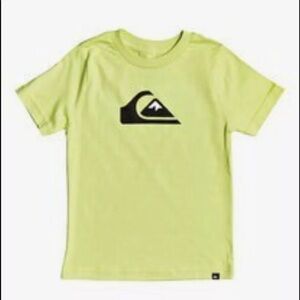 Quiksilver Boys Kids Camp T Shirt Short Sleeve Tee Green Boys M